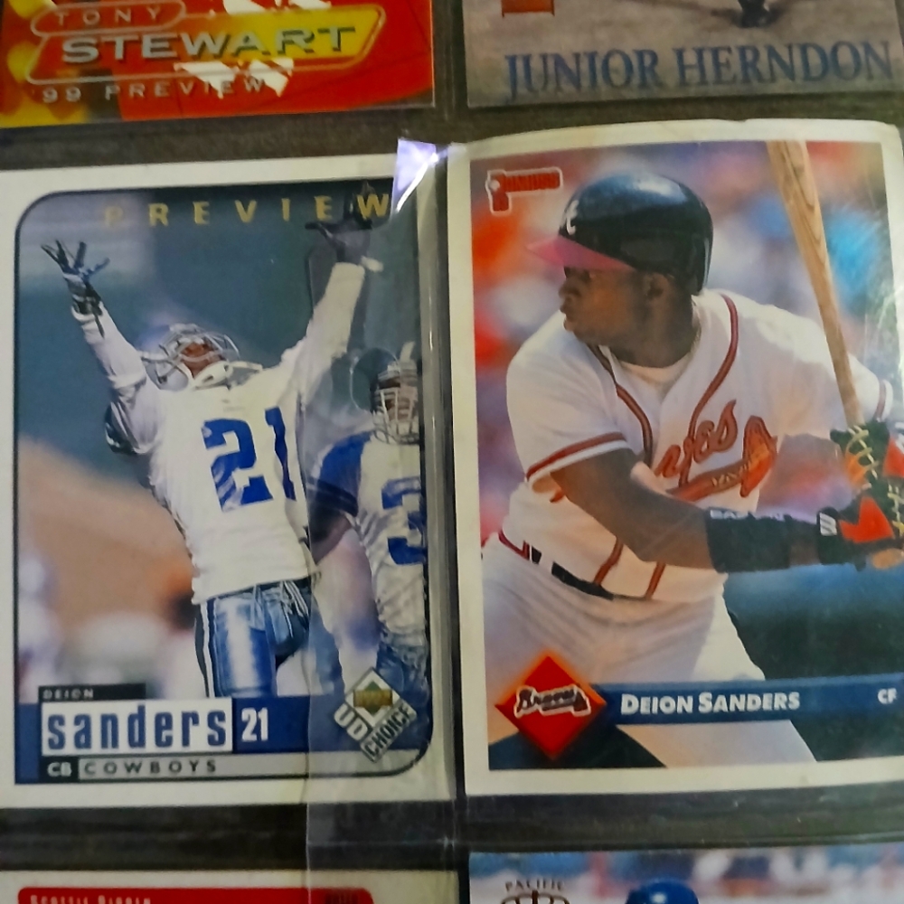 Lot of 2 Deion Sanders cards